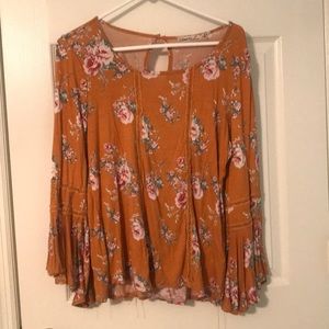 Orange floral top